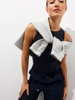 MOHITO Body z odkrytymi plecami granatowy Fashion