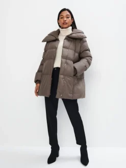 MOHITO Brązowa kurtka puffer bru0105zowy Sale