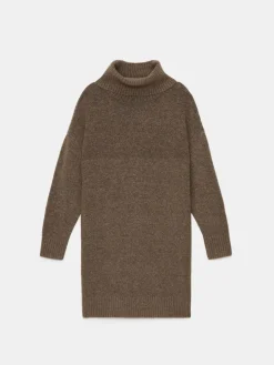 MOHITO Brązowa sukienka mini z golfem bru0105zowy Hot