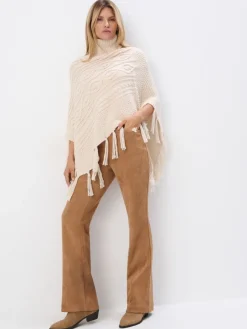MOHITO Brązowe spodnie bootcut bru0105zowy Discount