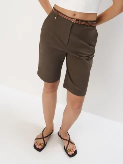 MOHITO Brązowe szorty bermudy szary Clearance