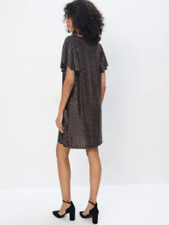 MOHITO Błyszcząca sukienka mini oversize zu0142oty Sale