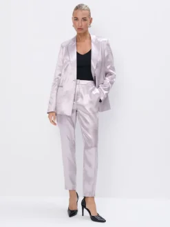 MOHITO Błyszczące fioletowe spodnie fioletowy Fashion