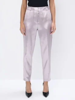 MOHITO Błyszczące fioletowe spodnie fioletowy Fashion