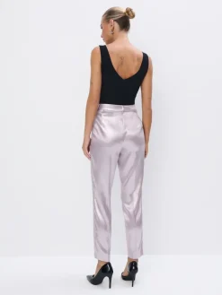 MOHITO Błyszczące fioletowe spodnie fioletowy Fashion