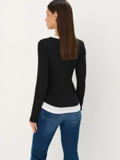 MOHITO Czarna bluzka basic czarny Clearance