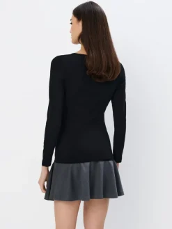 MOHITO Czarna bluzka basic czarny Online