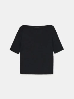 MOHITO Czarna bluzka z metaliczną nicią czarny Clearance
