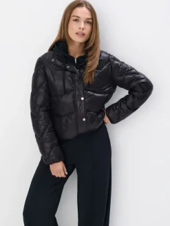 MOHITO Czarna kurtka puffer czarny Fashion