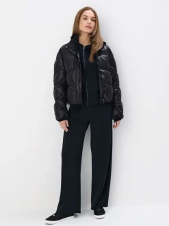 MOHITO Czarna kurtka puffer czarny Fashion