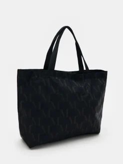 MOHITO Czarna torebka shopper z kosmetyczką czarny Hot