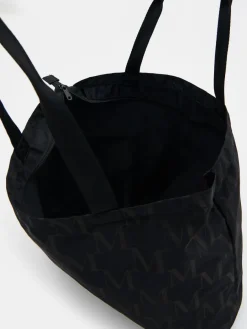 MOHITO Czarna torebka shopper z kosmetyczką czarny Hot