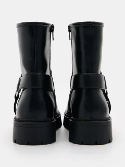 MOHITO Czarne botki z klamrą czarny Clearance