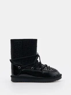 MOHITO Czarne buty śniegowce czarny New