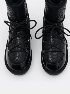 MOHITO Czarne buty śniegowce czarny New