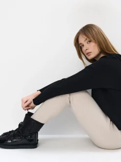 MOHITO Czarne buty śniegowce czarny New