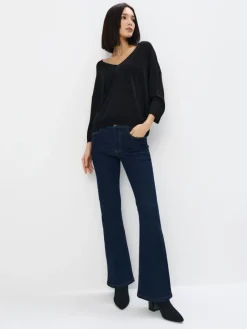 MOHITO sweter z dekoltem V czarny Fashion