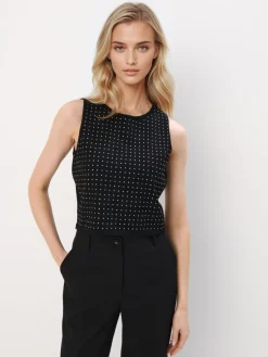 MOHITO top na szerokich ramiączkach czarny Outlet