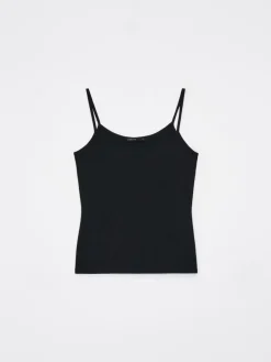 MOHITO top na wąskich ramiączkach czarny Fashion