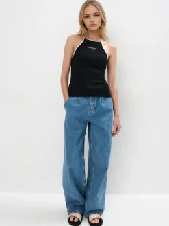 MOHITO top z dekoltem halter czarny Clearance