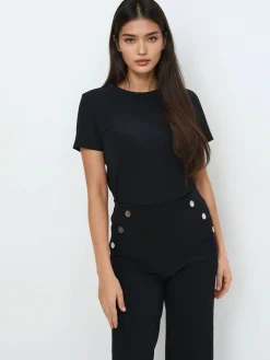 MOHITO t-shirt basic czarny Discount