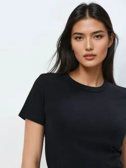MOHITO t-shirt basic czarny Discount