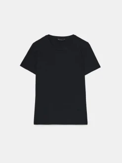 MOHITO t-shirt z bawełny czarny Best