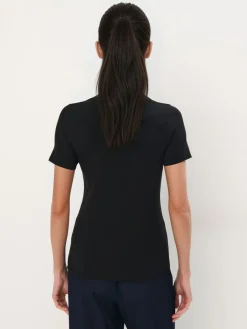 MOHITO t-shirt z dekoltem V czarny Fashion