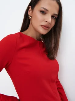 MOHITO Czerwona sukienka mini czerwony Hot