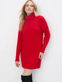 MOHITO Czerwona sukienka mini z golfem czerwony Online