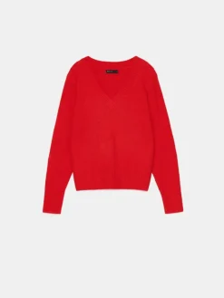 MOHITO sweter z dekoltem V czerwony New