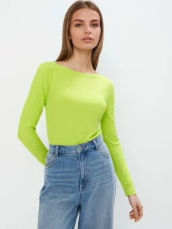 MOHITO Dopasowana neonowa bluzka neonowy Outlet