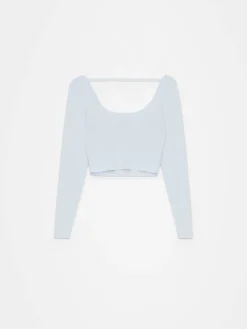 MOHITO Dopasowany sweter bu0142u0119kitny Discount