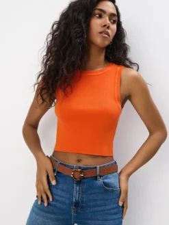 MOHITO Dopasowany top pomarau0144czowy Fashion
