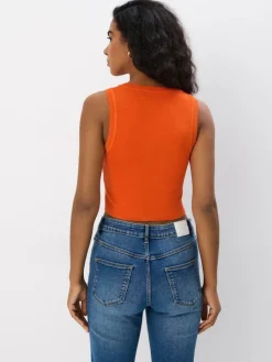 MOHITO Dopasowany top pomarau0144czowy Fashion