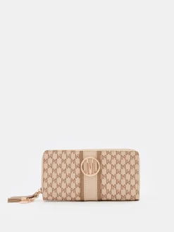 MOHITO Duży portfel w monogram beu017cowy Discount