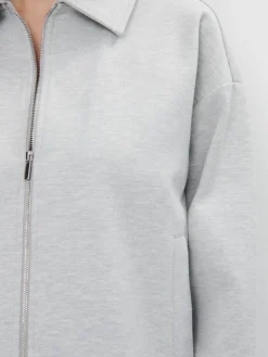MOHITO Dzianinowa bluza z zamkiem szary Clearance