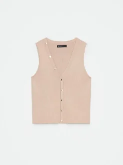 MOHITO Dzianinowa bluzka beu017cowy Discount