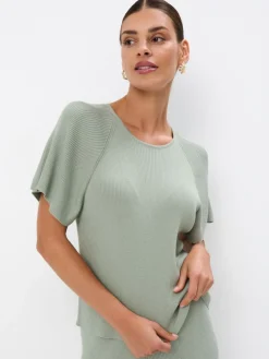 MOHITO Dzianinowa bluzka zielony Online