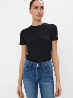 MOHITO Dzianinowa czarna bluzka czarny Fashion