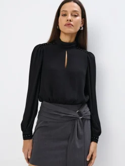 MOHITO Elegancka bluzka czarny Fashion