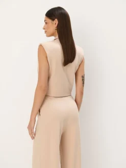 MOHITO Elegancka kamizelka beu017cowy Clearance