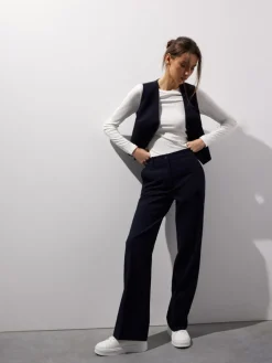MOHITO Eleganckie granatowe spodnie granatowy Outlet