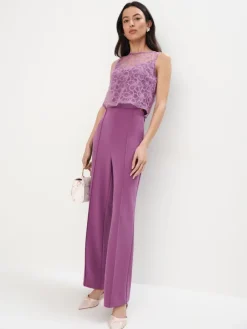 MOHITO Eleganckie spodnie fioletowy Clearance