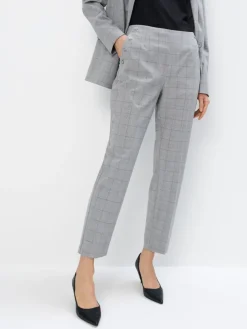 MOHITO Eleganckie spodnie w kratę wielobarwny Online