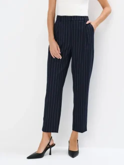 MOHITO Eleganckie spodnie w paski granatowy Online