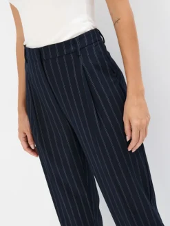 MOHITO Eleganckie spodnie w paski granatowy Online