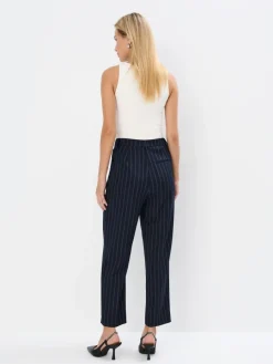 MOHITO Eleganckie spodnie w paski granatowy Online