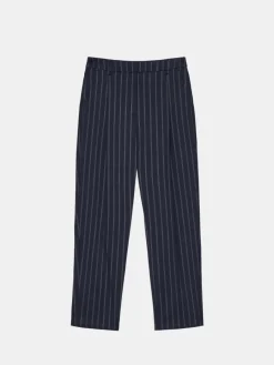MOHITO Eleganckie spodnie w paski granatowy Online