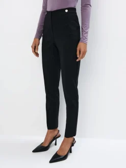 MOHITO Eleganckie spodnie w paski czarny New